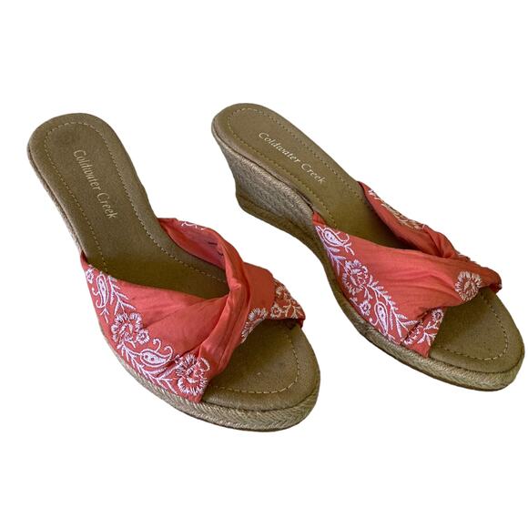 Coldwater Creek Embroidered Bandana Espadrille 8.5 NWOB - Picture 2 of 9